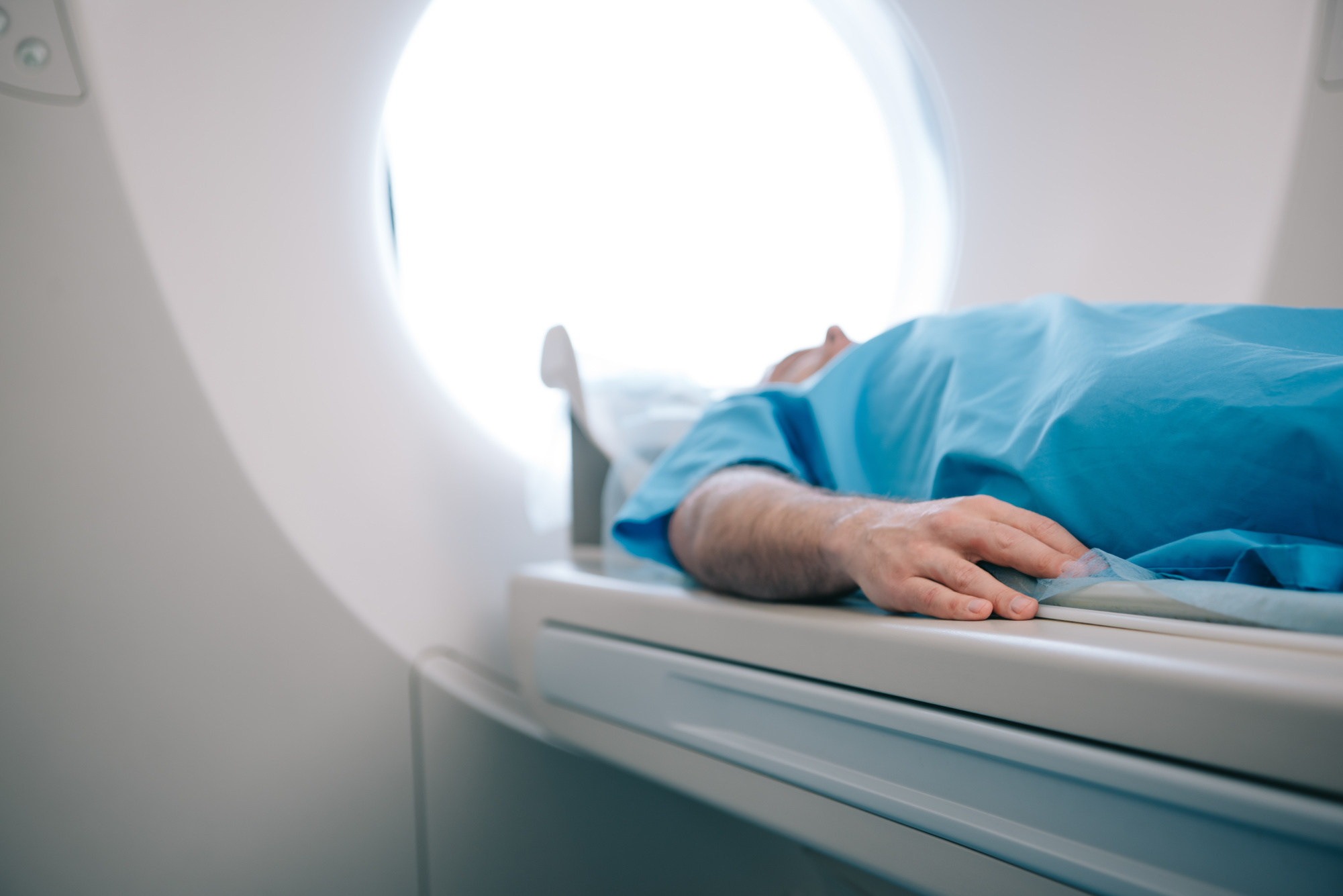 Pasient er klar for radiologisk undersøkelse